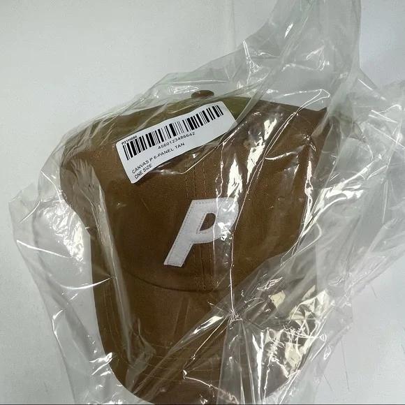 Palace Skateboards Tan Canvas P Initial 6 Panel Adjustable Hat Cap - Picture 8 of 10